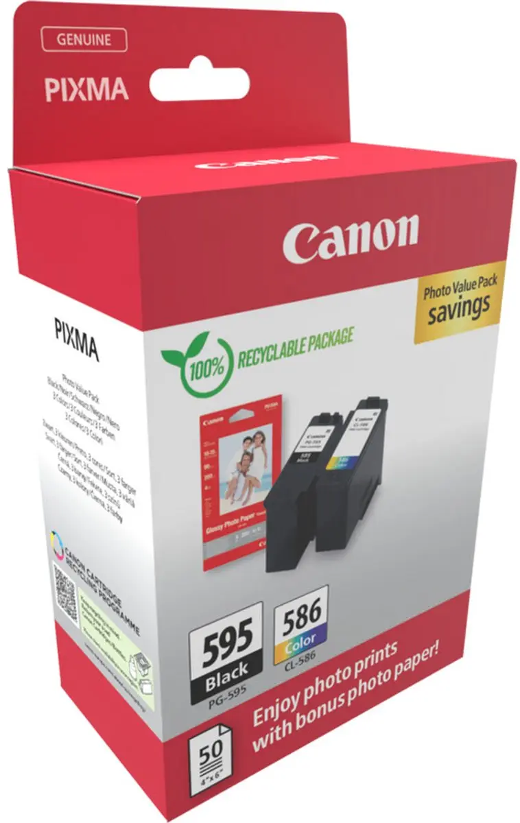 Canon PG-595/CL-586 Inktcartridges Multipack - 2 stuks - afbeelding 2 van 4