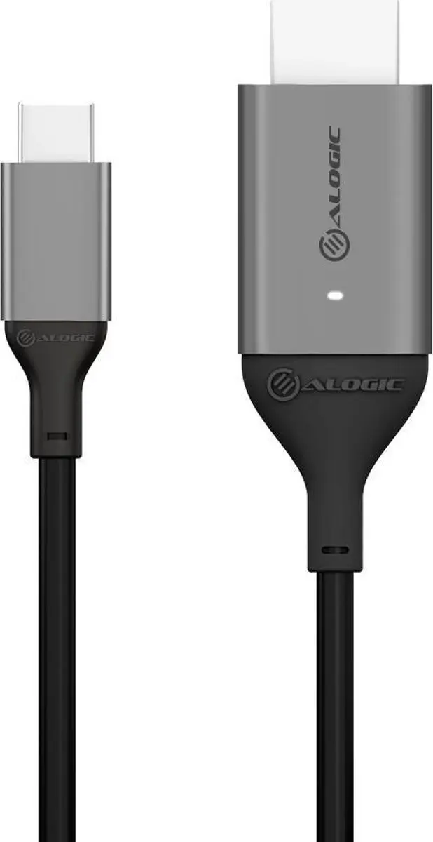 ALOGIC ULCHD02-SGR USB-C naar HDMI Kabel 2 m - Zwart/Grijs - afbeelding 2 van 4