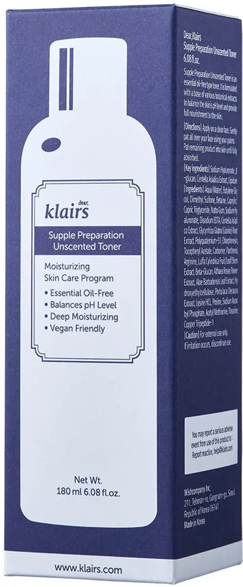 Klairs Supple Preparation Unscented Toner 180ml - afbeelding 4 van 6