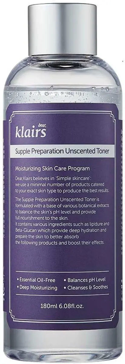 Klairs Supple Preparation Unscented Toner 180ml