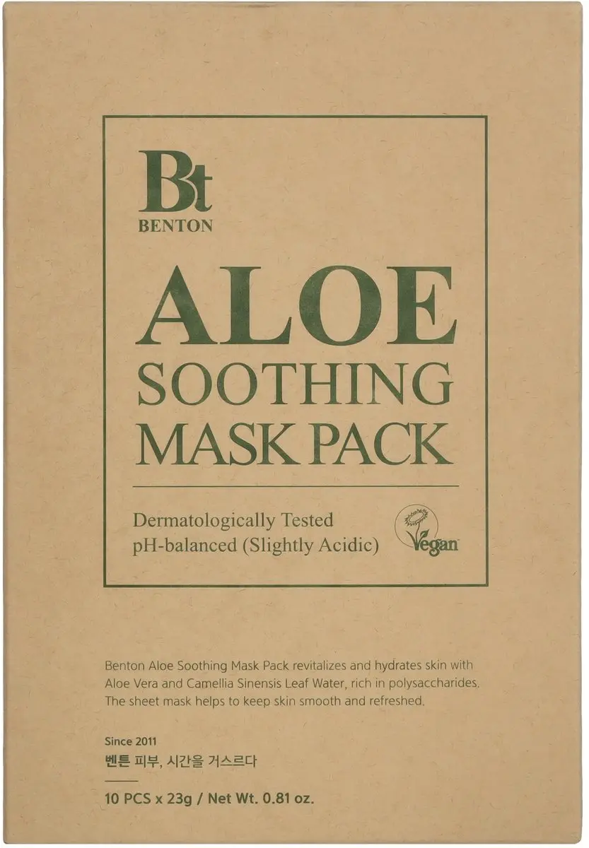 Benton Aloe Soothing Mask Pack - 10 stuk - afbeelding 2 van 3