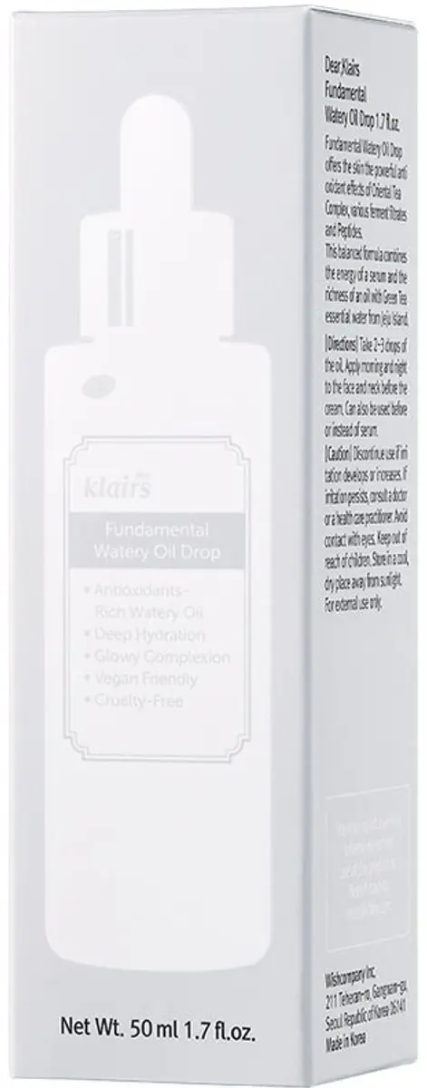 Klairs Fundamental Watery Oil Drop 50ml - afbeelding 3 van 3