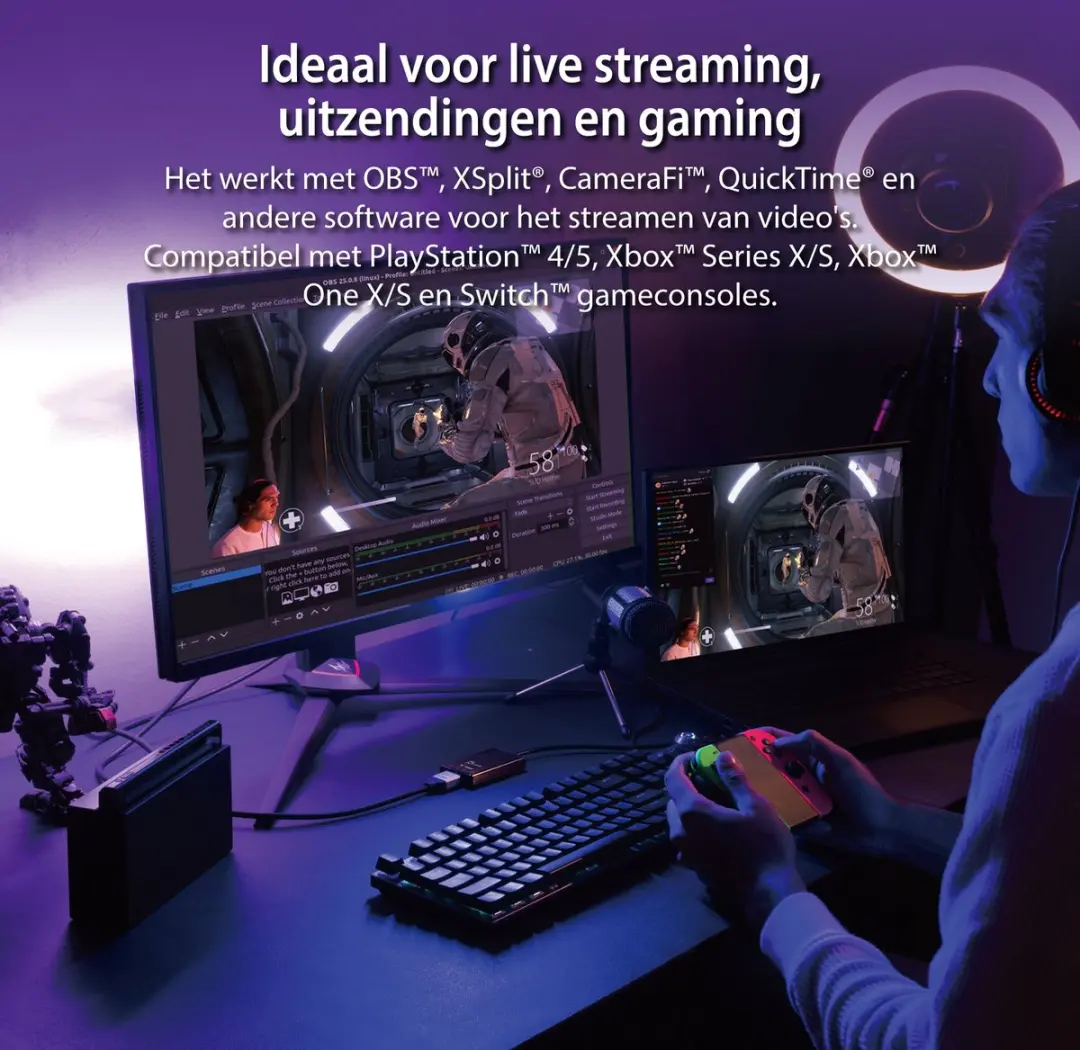 j5create JVA11-N 4K HDMI Capture-adapter - Zwart - afbeelding 6 van 6