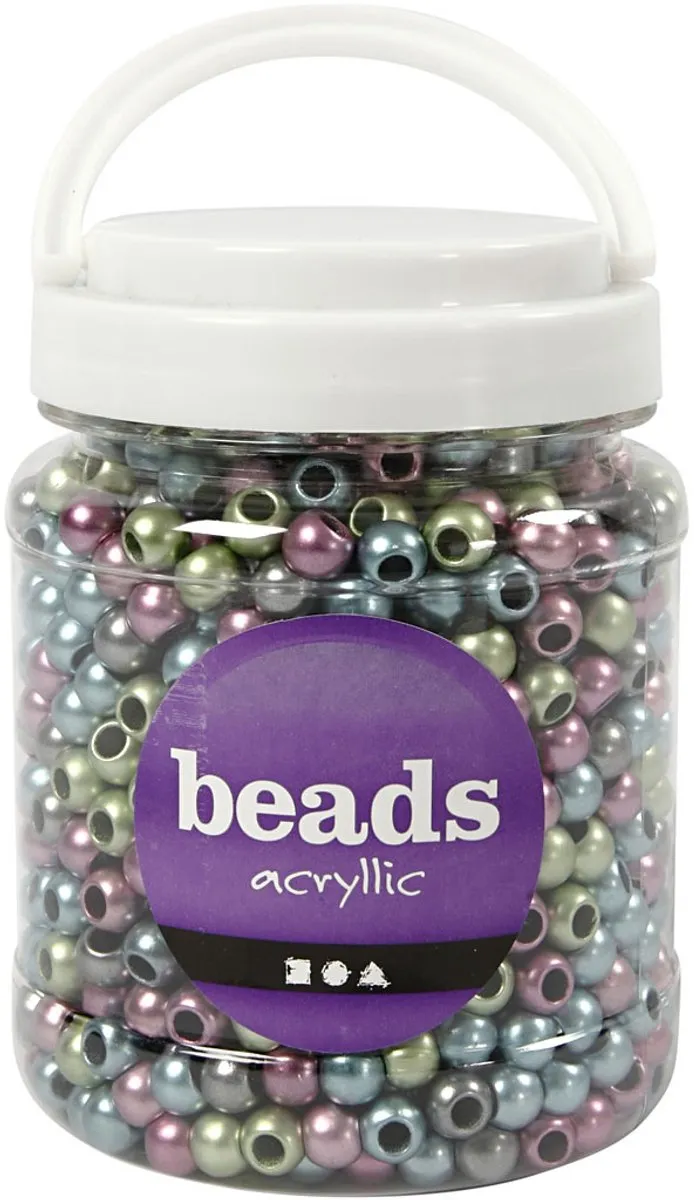Creativ Company Metallic Kralen 10mm - 1000 Stuks - Multicolor
