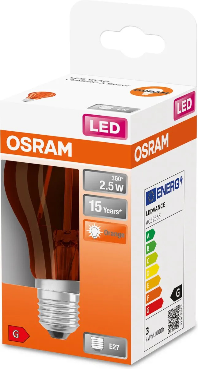 Osram LED-lamp E27 2.5W Warm Wit - 1 Stuk