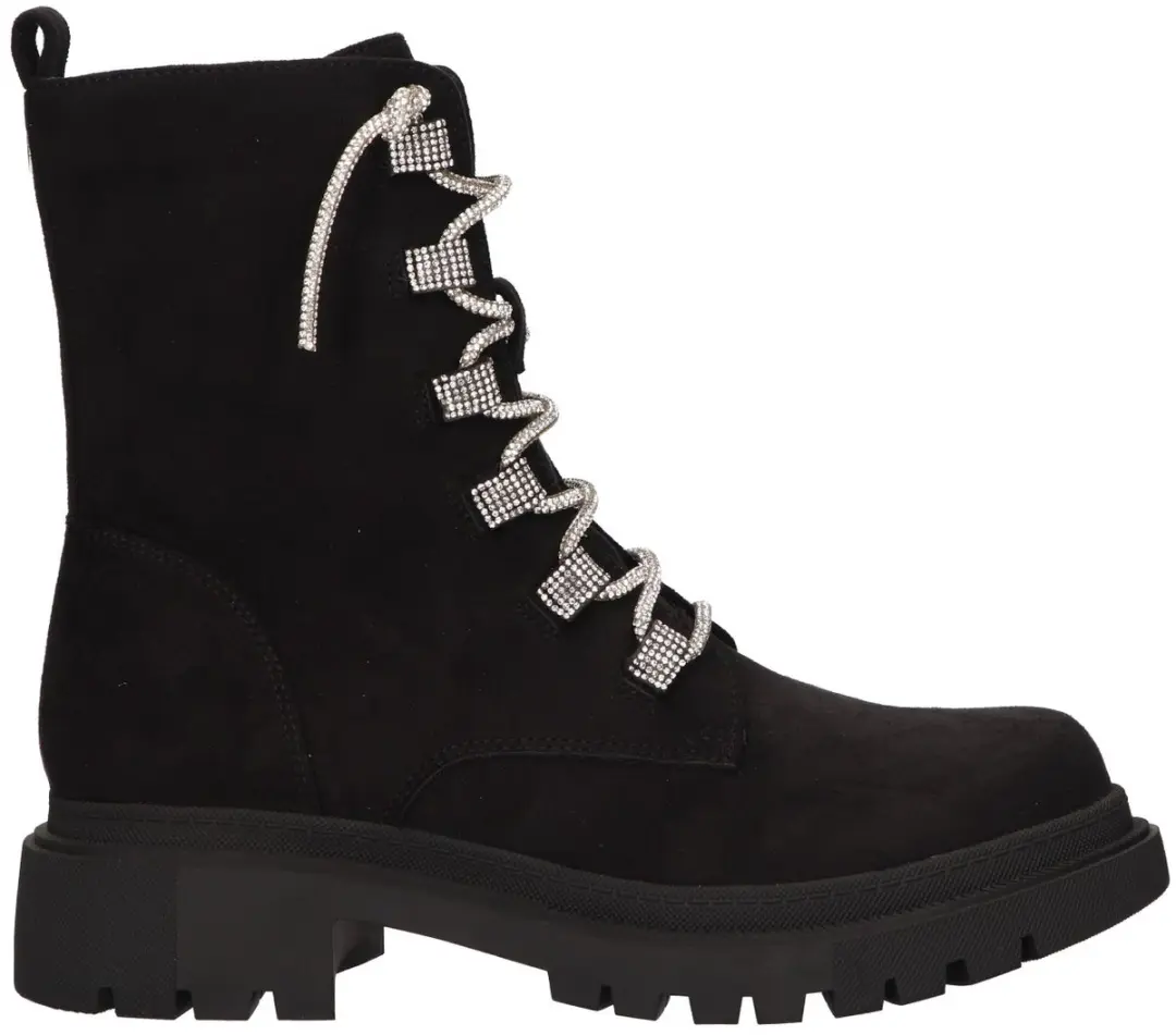 La Strada Bootie Zwart Textiel