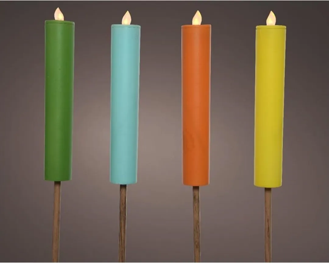 Lumineo Zon Tuinfakkel - Groen/Geel/Rosa/Paars/Donkergroen/Mint - afbeelding 5 van 5