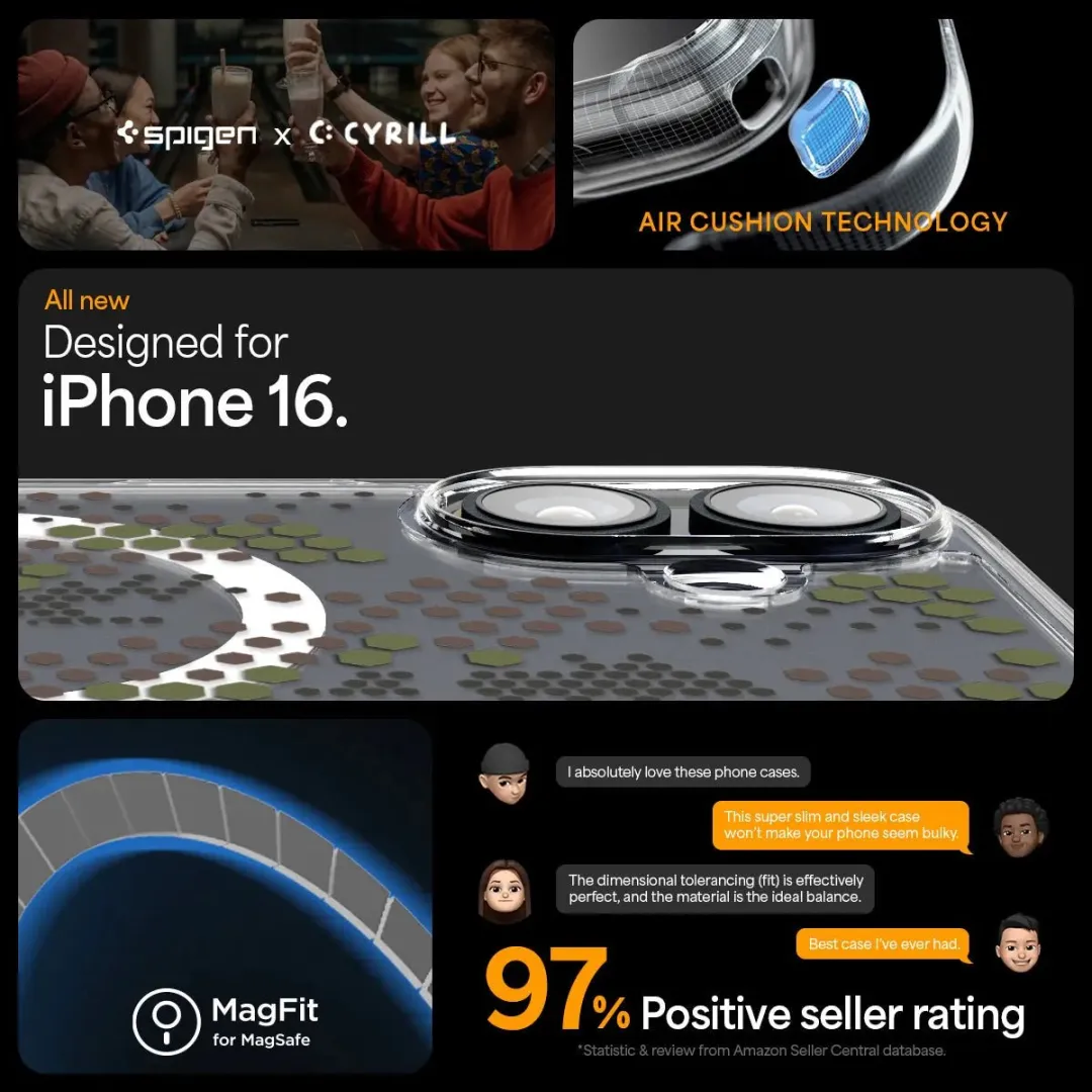 Spigen Ultra Hybrid MagFit ACS08210 Hoesje - iPhone 16 - Transparant