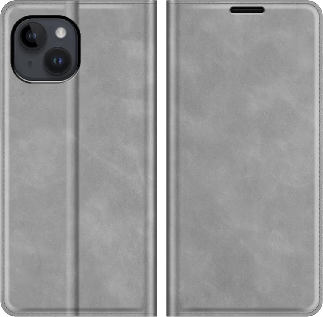 Just in Case Wallet Case voor iPhone 14 Plus - Grijs