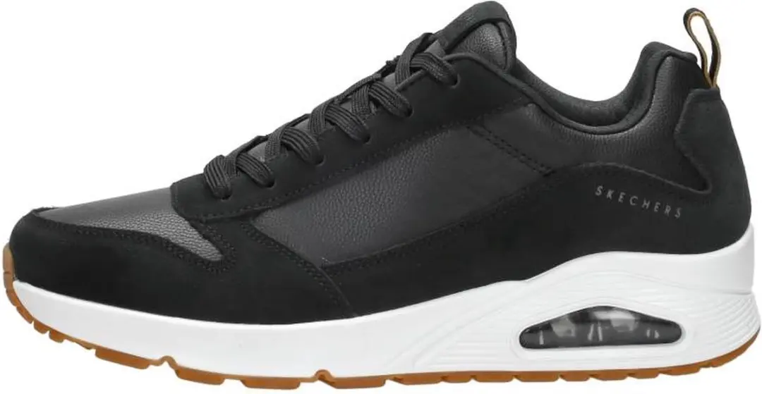 Skechers UNO Stacre Heren Sneakers - Zwart/Wit - 45 - afbeelding 2 van 6