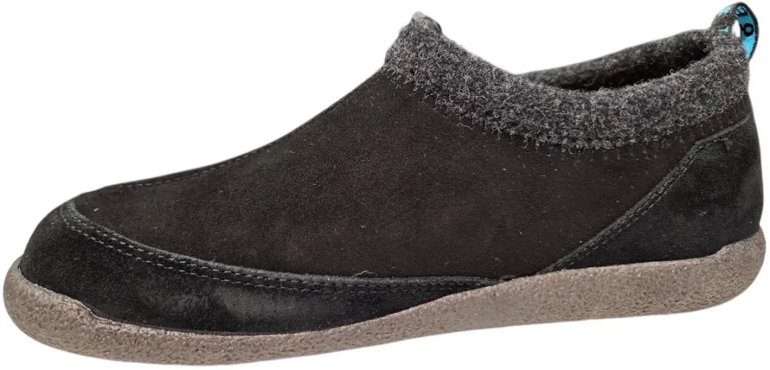 Q-Fit Bern 4 Nubuck Gesloten Heren Pantoffels - Zwart - afbeelding 4 van 4