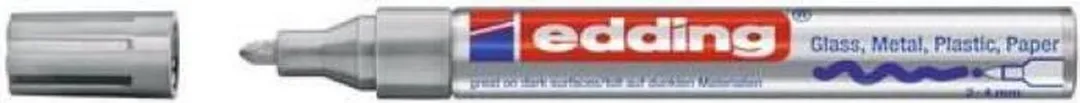 edding 750 Glanslakmarker Zilver - 2-4 mm - afbeelding 3 van 3