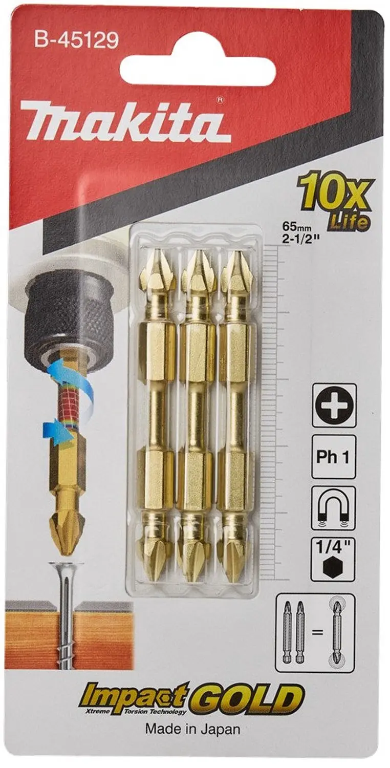 Makita B-45129 Slagschroefbit Ph1x65mm