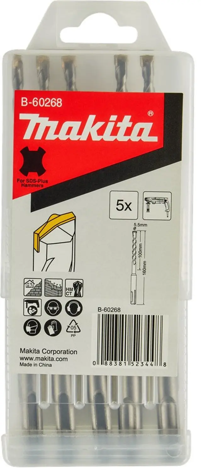 Makita 5,5 x 160 mm SDS-PLUS Betonboor