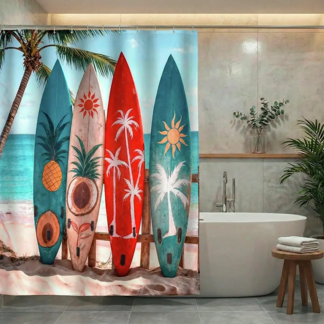 Wenko Louros Douchegordijn 180x200cm - Multicolor - afbeelding 2 van 2