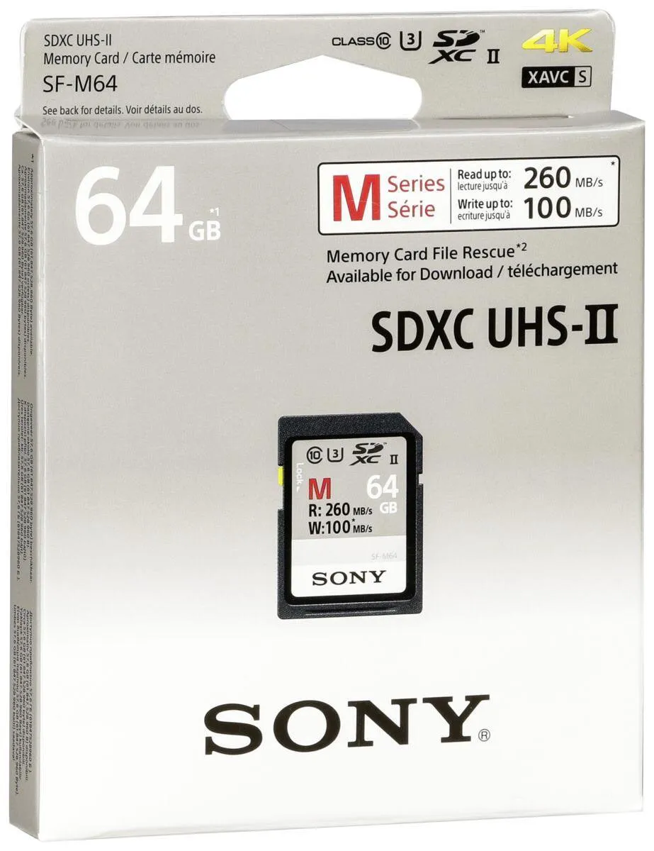 Sony SDXC SF64M Geheugenkaart 64GB UHS-II U3