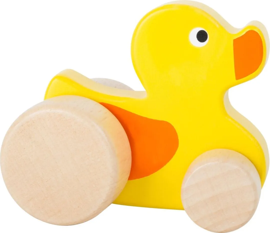 Houten grijpspeelgoed - Push-along Eend - FSC® - Speelgoed vanaf 1 jaar