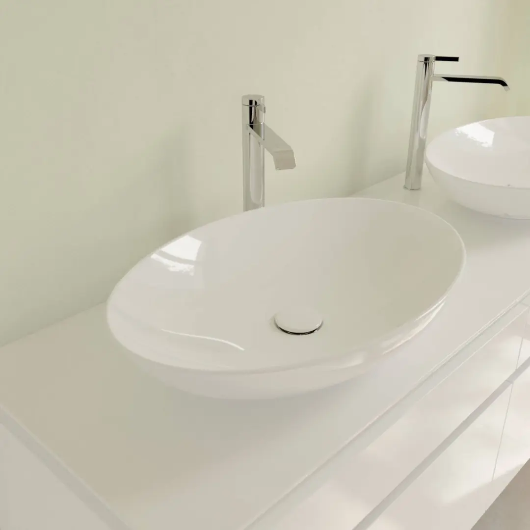 Villeroy & Boch Loop & Friends Opzetwastafel 62x42cm - Wit - afbeelding 6 van 6