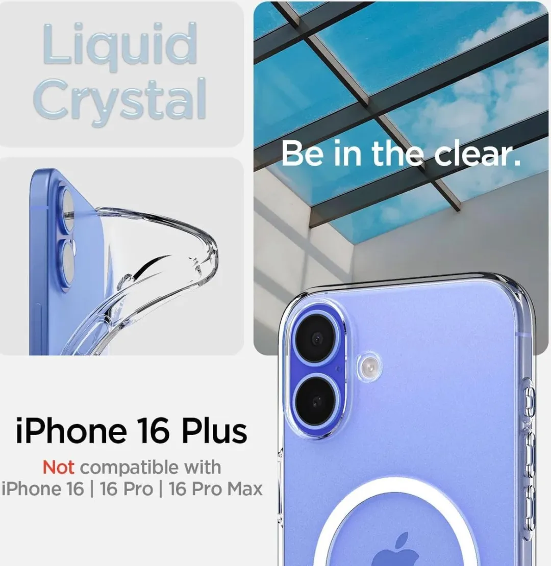 Spigen Liquid Crystal MagFit Hoesje iPhone 16 Plus - Transparant
