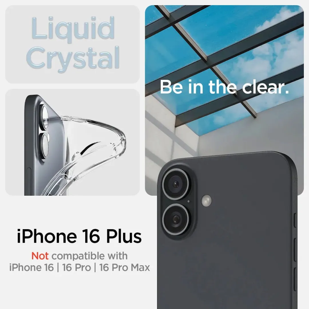 Spigen Liquid Crystal MagFit Hoesje iPhone 16 Plus - Transparant - afbeelding 6 van 6