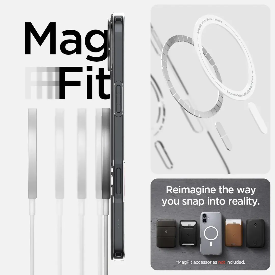 Spigen Liquid Crystal MagFit Hoesje iPhone 16 Plus - Transparant