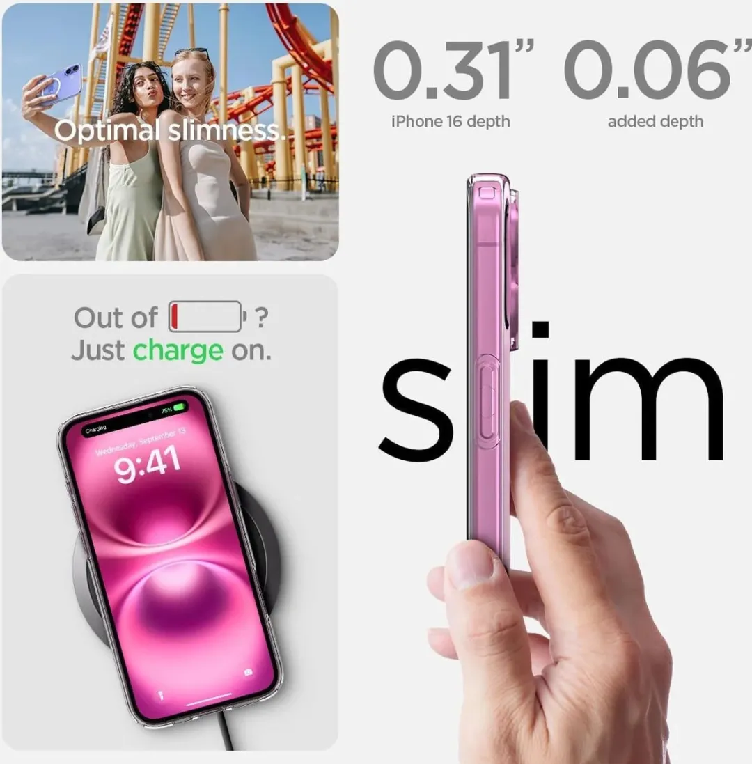 Spigen Liquid Crystal MagFit Hoesje iPhone 16 Plus - Transparant