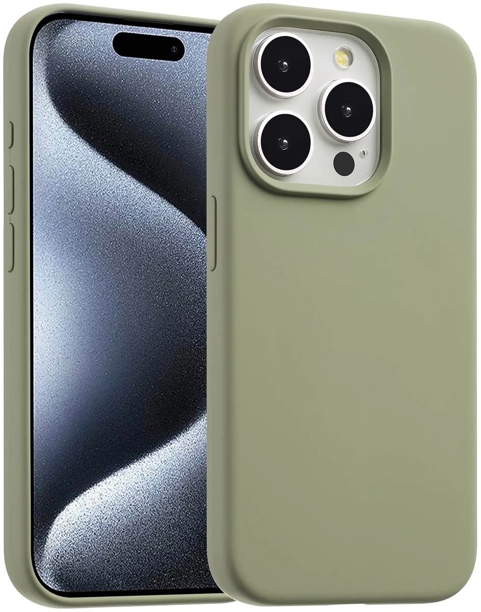 Accezz Hoesje iPhone 15 Pro - Olijfgroen MagSafe