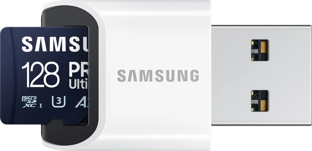 Samsung PRO Ultimate - Micro SD Kaart met Kaartlezer - 128 GB