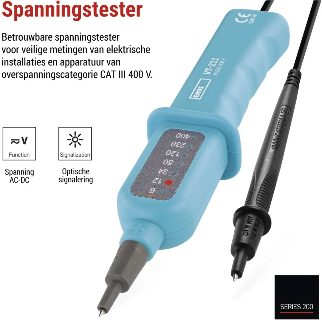 EMOS VT-211 M0003BN Spanningstester - Blauw - afbeelding 5 van 6