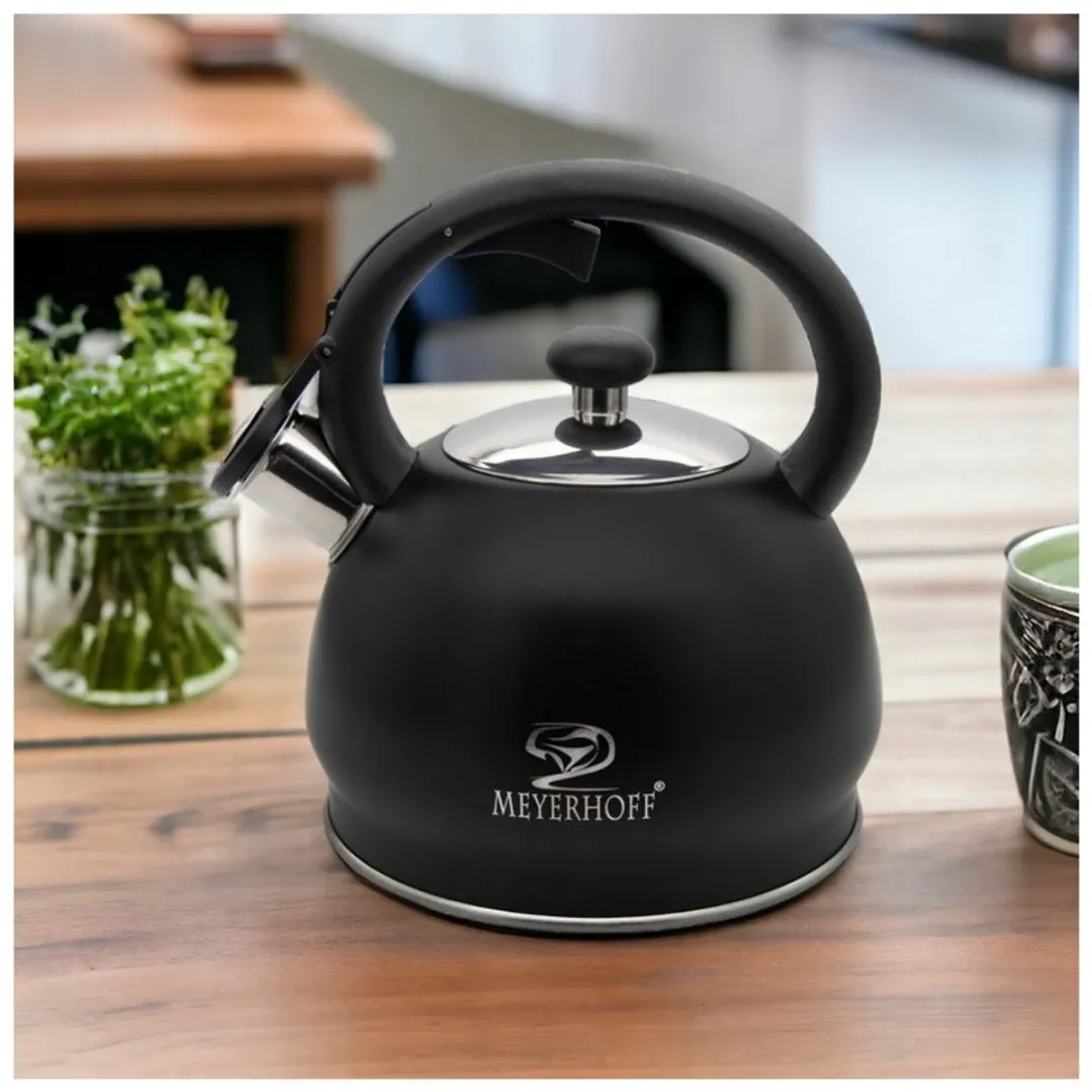 Meyerhoff RVS fluitketel 1,8 liter MH-4046E – Inductie fluitketel – Matzwart – Compact modern design