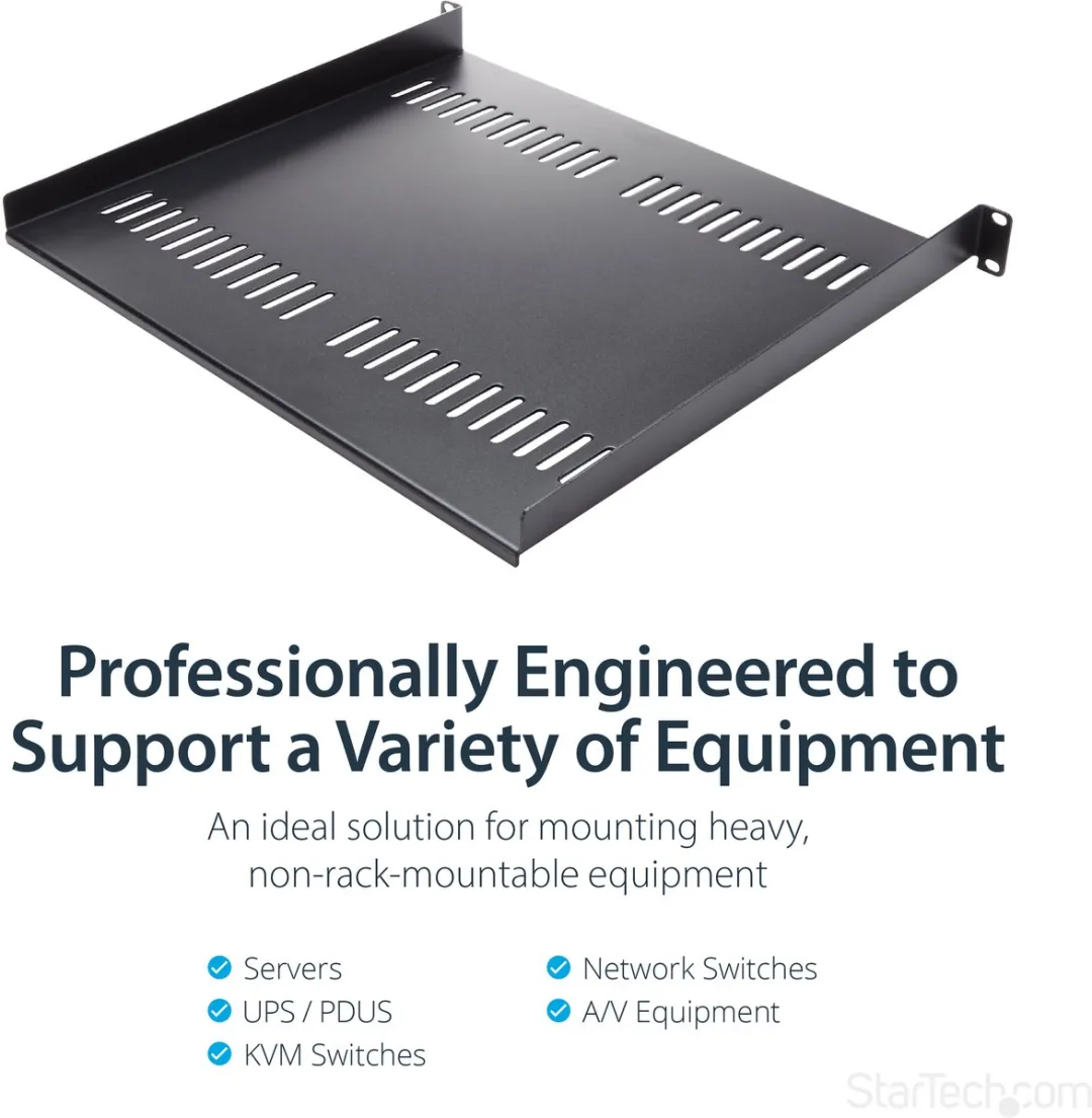 Startech CABSHELF116V Rack Shelf - Zwart