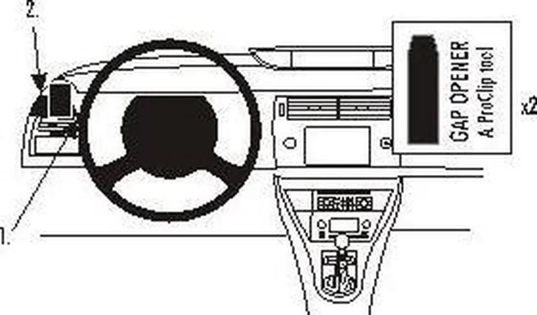 Brodit ProClip 803579 Telefoonhouder - Citroën C4 2005-2010 - Zwart