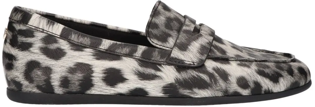 La Strada Mocassin Zwart Leopard Synthetisch