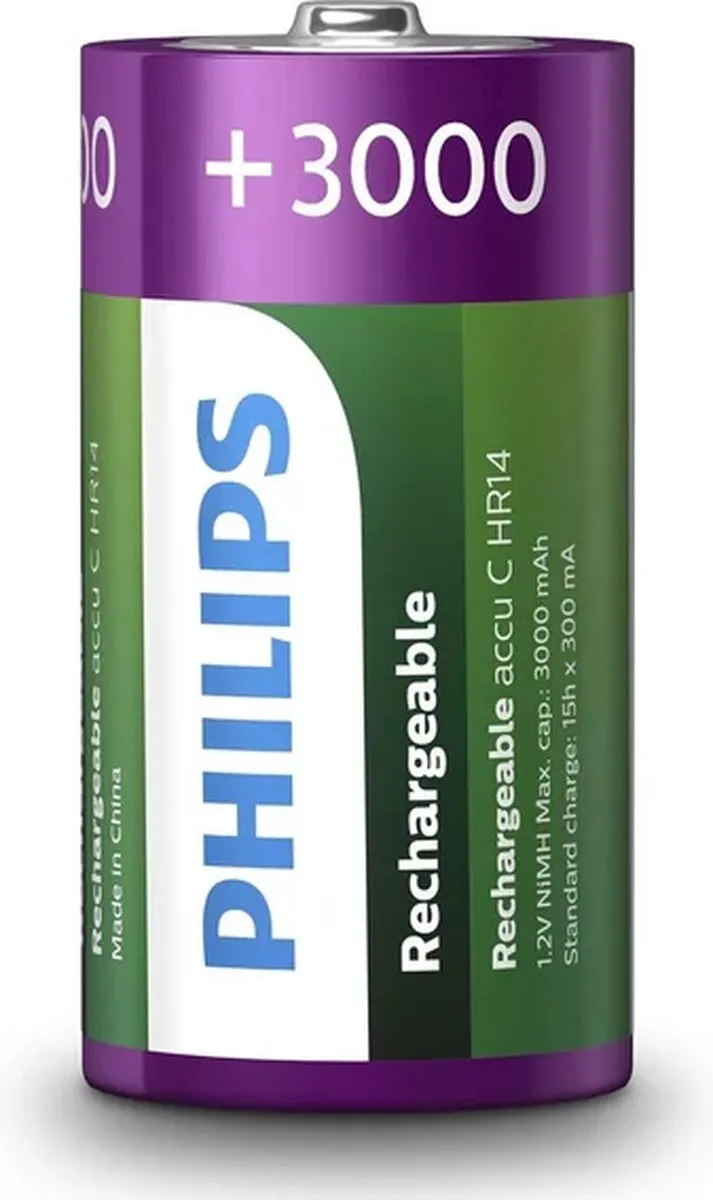 Philips C Oplaadbare Batterijen R14B2A300 - 2 Stuks