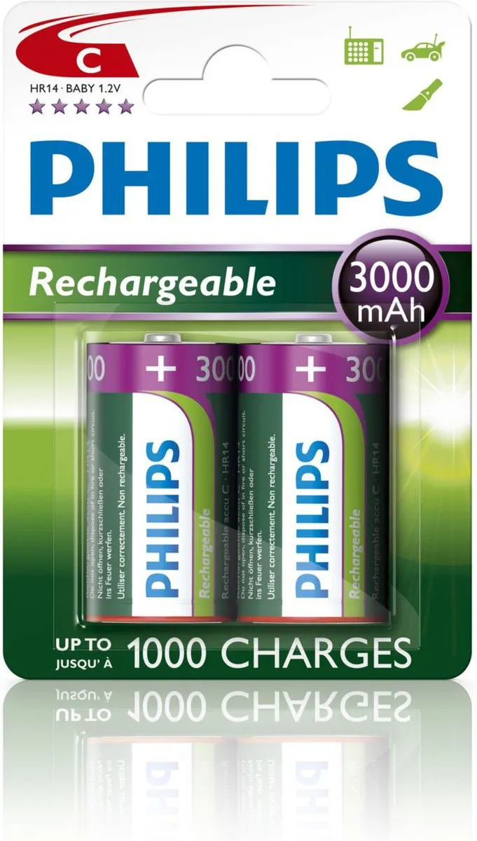 Philips C Oplaadbare Batterijen R14B2A300