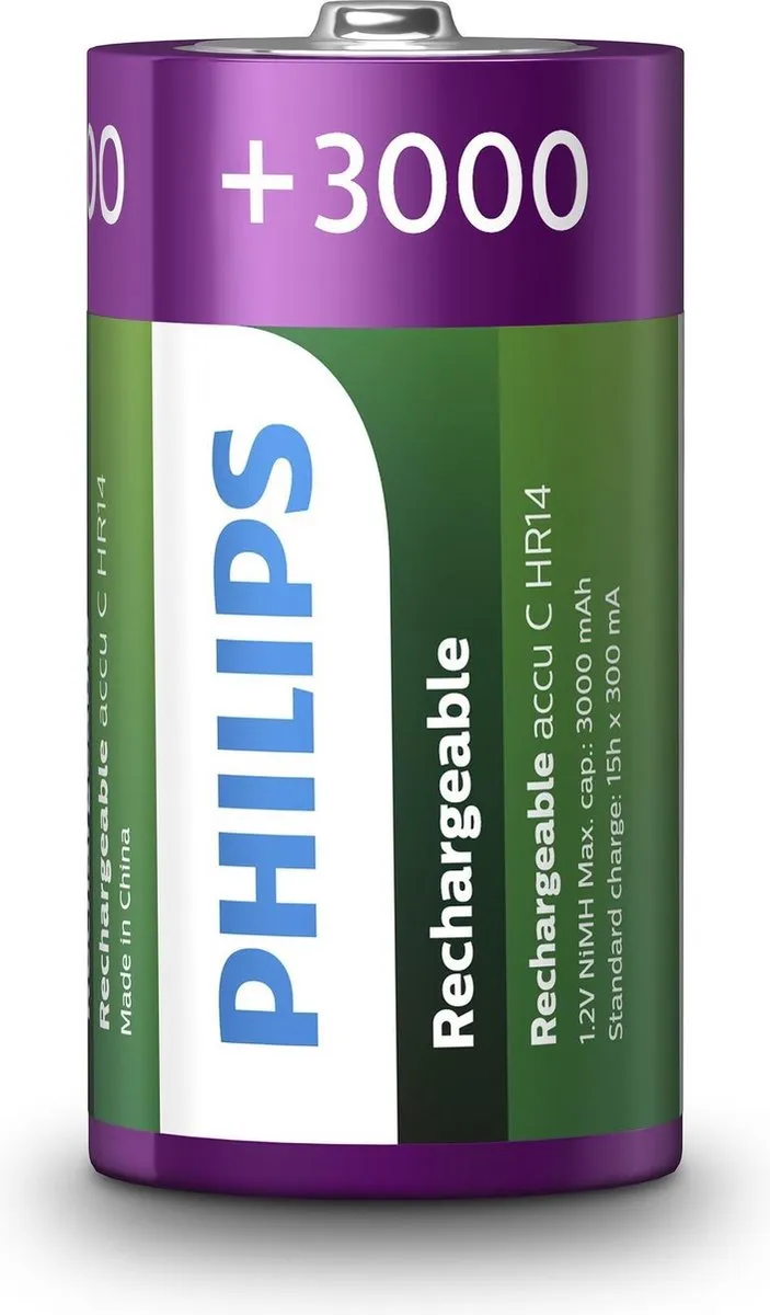 Philips C Oplaadbare Batterijen R14B2A300 - 2 Stuks