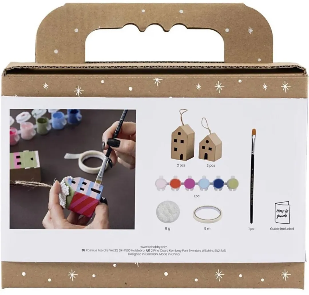 Creativ Company Mini Hobbyset Decoratie Huizen Multicolor
