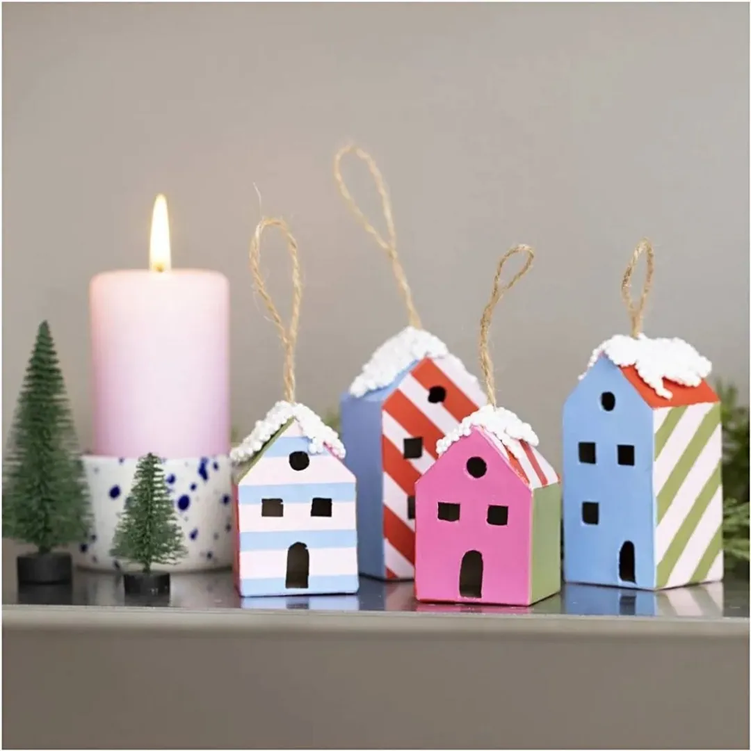 Creativ Company Mini Hobbyset Decoratie Huizen Multicolor