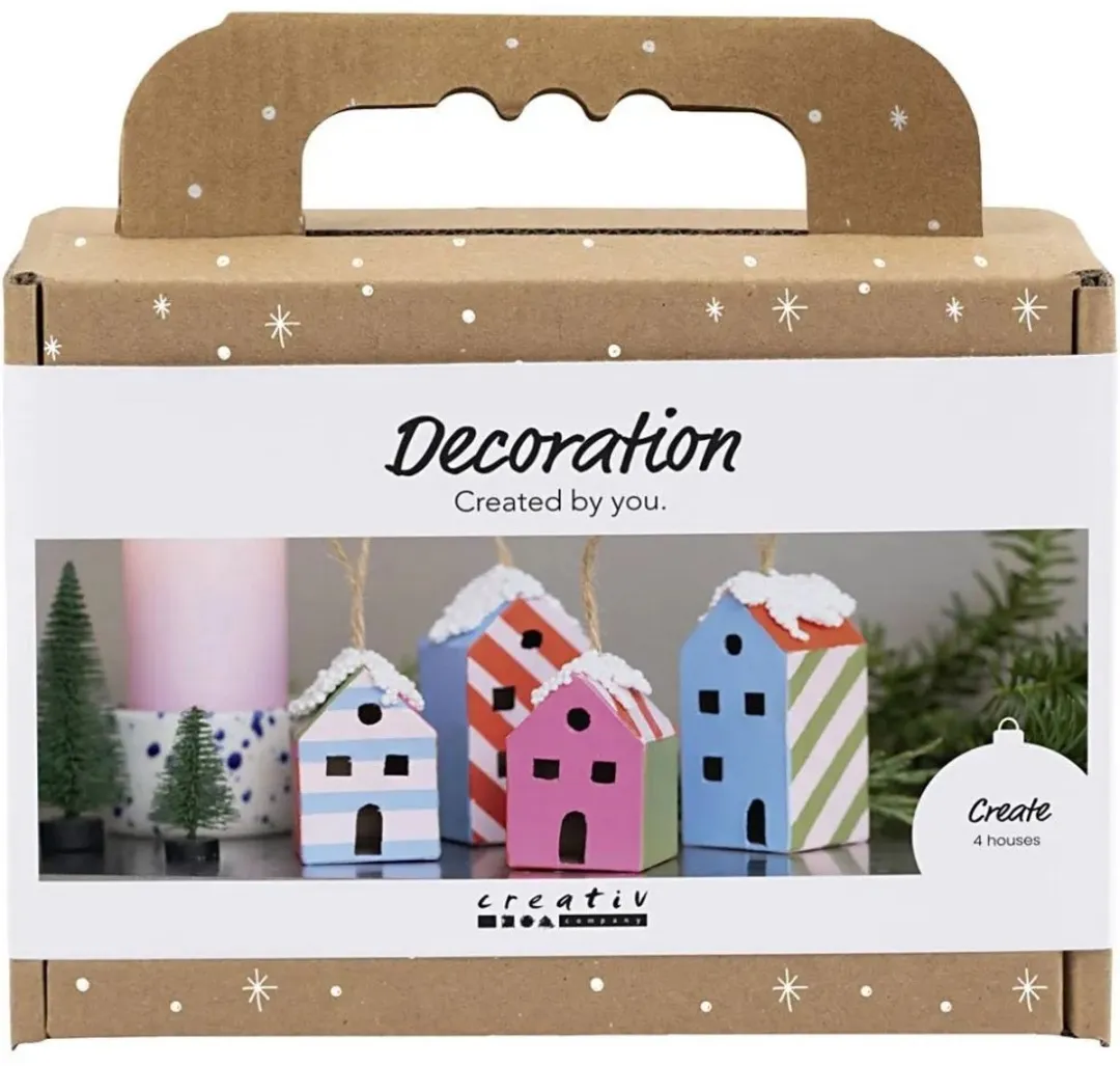 Creativ Company Mini Hobbyset Decoratie Huizen Multicolor