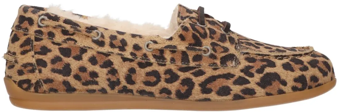La Strada Mocassin Met Bont Leopard Suede