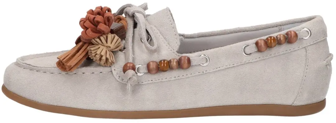 La Strada Mocassin Lichtgrijs Leer