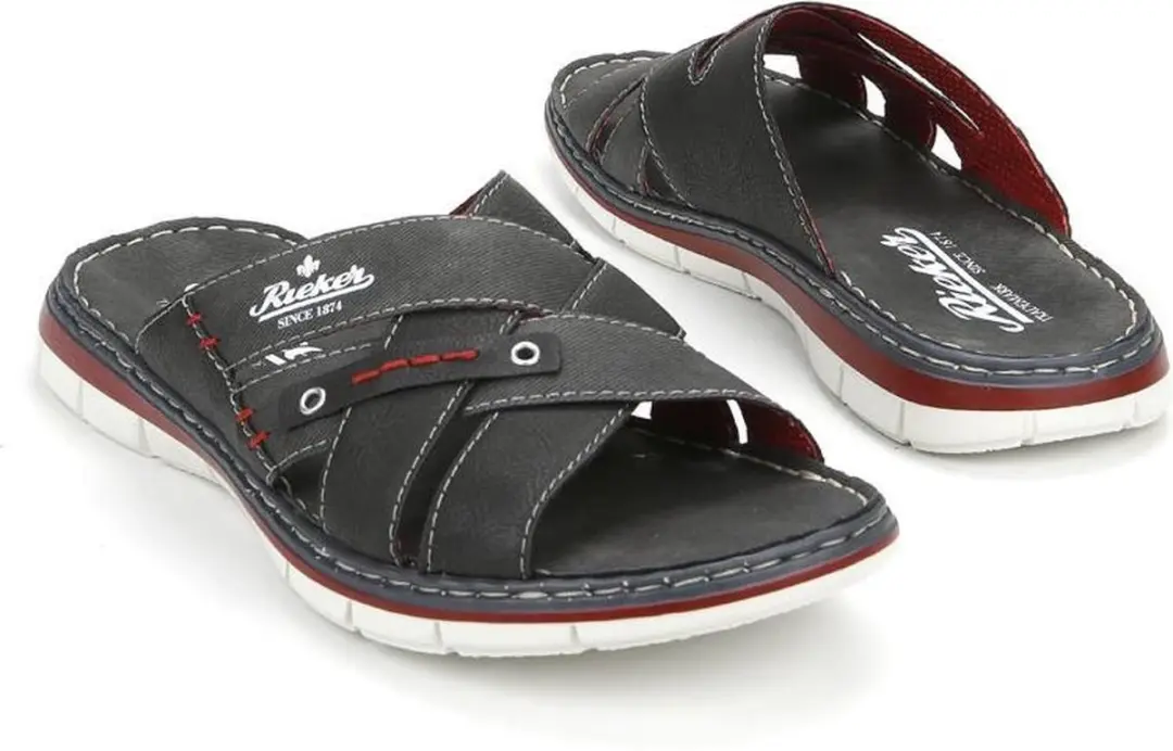 Rieker Slippers grijs - Maat 46