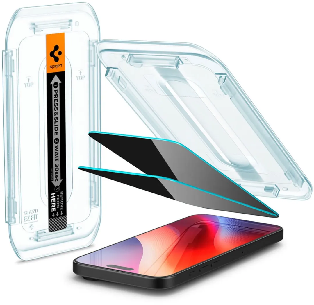 Spigen AGL07929 Privacy Glas iPhone 16 Pro - 9H - 2 Stuks