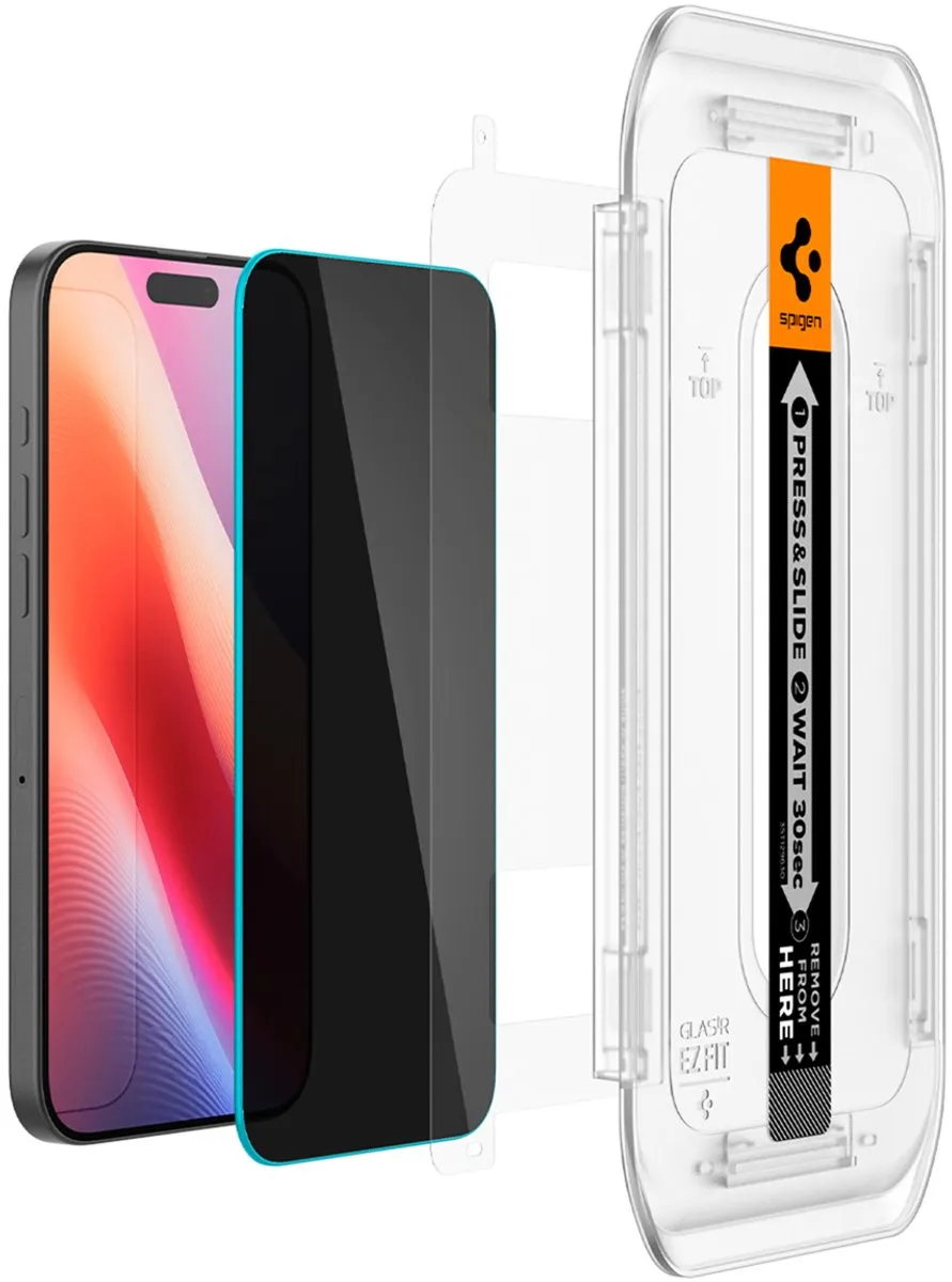 Spigen AGL07929 Privacy Glas iPhone 16 Pro - 9H - 2 Stuks