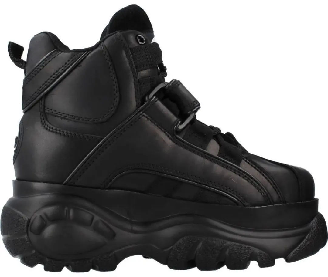 Buffalo London 1348-14 2.0 Black Calf Leather ZWART