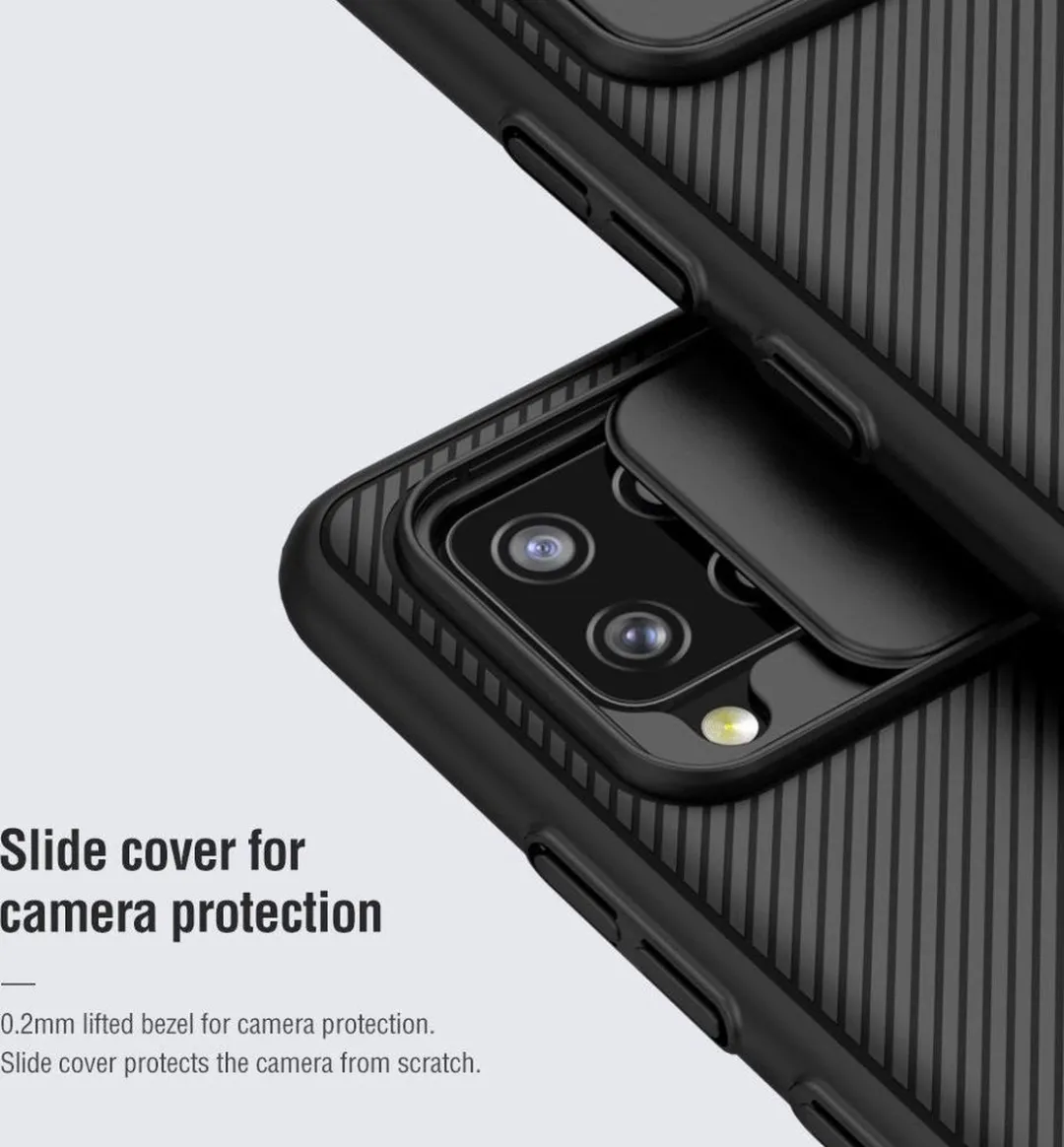 Nillkin CamShield Hoesje Samsung Galaxy A42 - Camera Slider Zwart