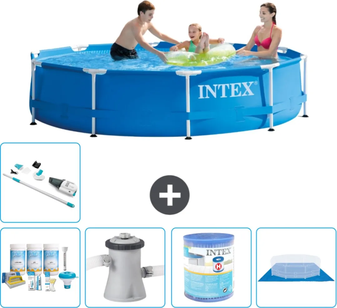 Intex 28200NP-Blauw Rond Frame Zwembad 305x76cm - Blauw - afbeelding 2 van 6