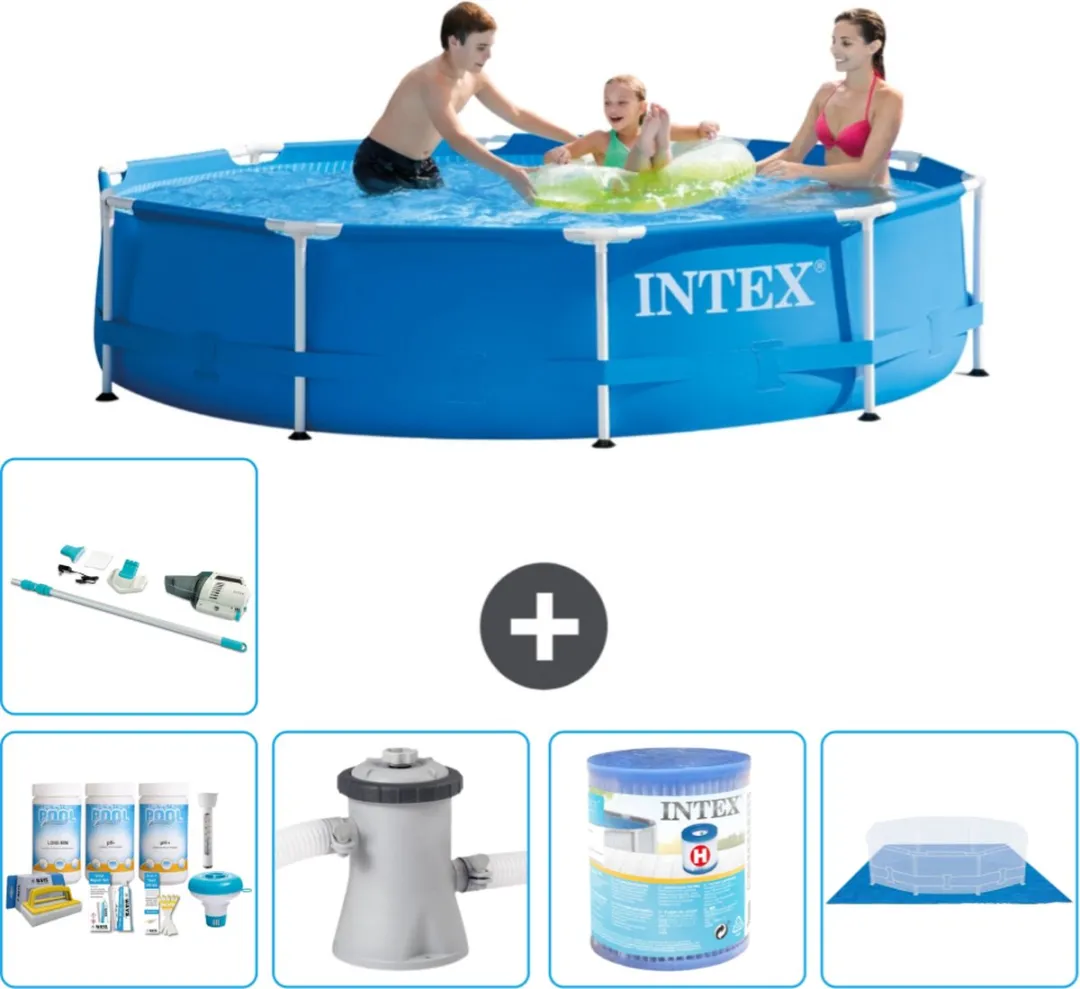 Intex 28200NP-Blauw Rond Frame Zwembad 305x76cm