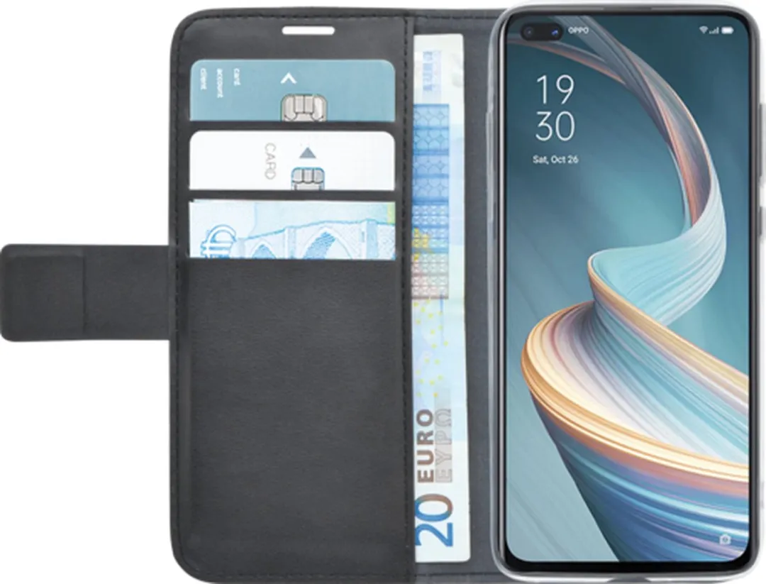 Azuri Walletcase Oppo Reno 4 Z - 3 Pasjes - Zwart