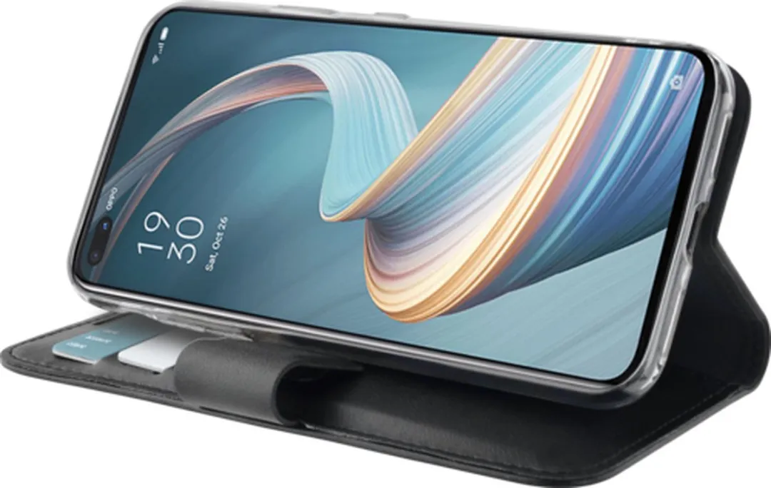 Azuri Walletcase Oppo Reno 4 Z - 3 Pasjes - Zwart